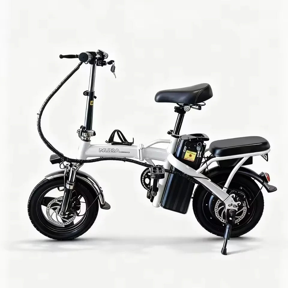 2026 Small E-Bike, 14-Inch 400W 48V 40AH Lithium Battery Adult Electric Bike, High Carbon Steel Frame Foldable Electric Bicycle