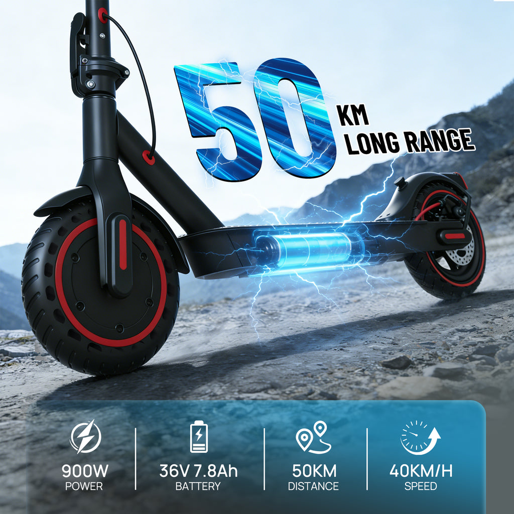 PORIYA 900W 40KM/H 50KM Portable Electric Scooter Adult Foldable Travel E-Bike