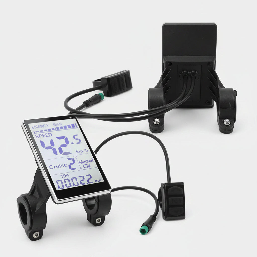 Electric Cycle LCD Display, 24V 36V 48V 60V Universal E Scooter M5 E Bike Display Meter Control Panel Waterproof 5 Pin Electric Scooter Panel Screen for 31.8 22.2Mm Electric Bike