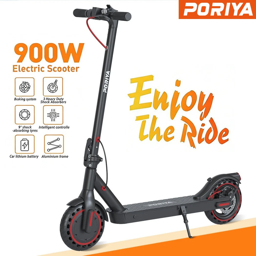 PORIYA 900W 40KM/H 50KM Portable Electric Scooter Adult Foldable Travel E-Bike