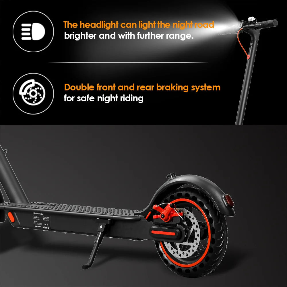 US Inventory HEZZO 350W Motor 36V10.4Ah Battery Electric Scooter Mobile APP Controlled Folding Electric Scooter