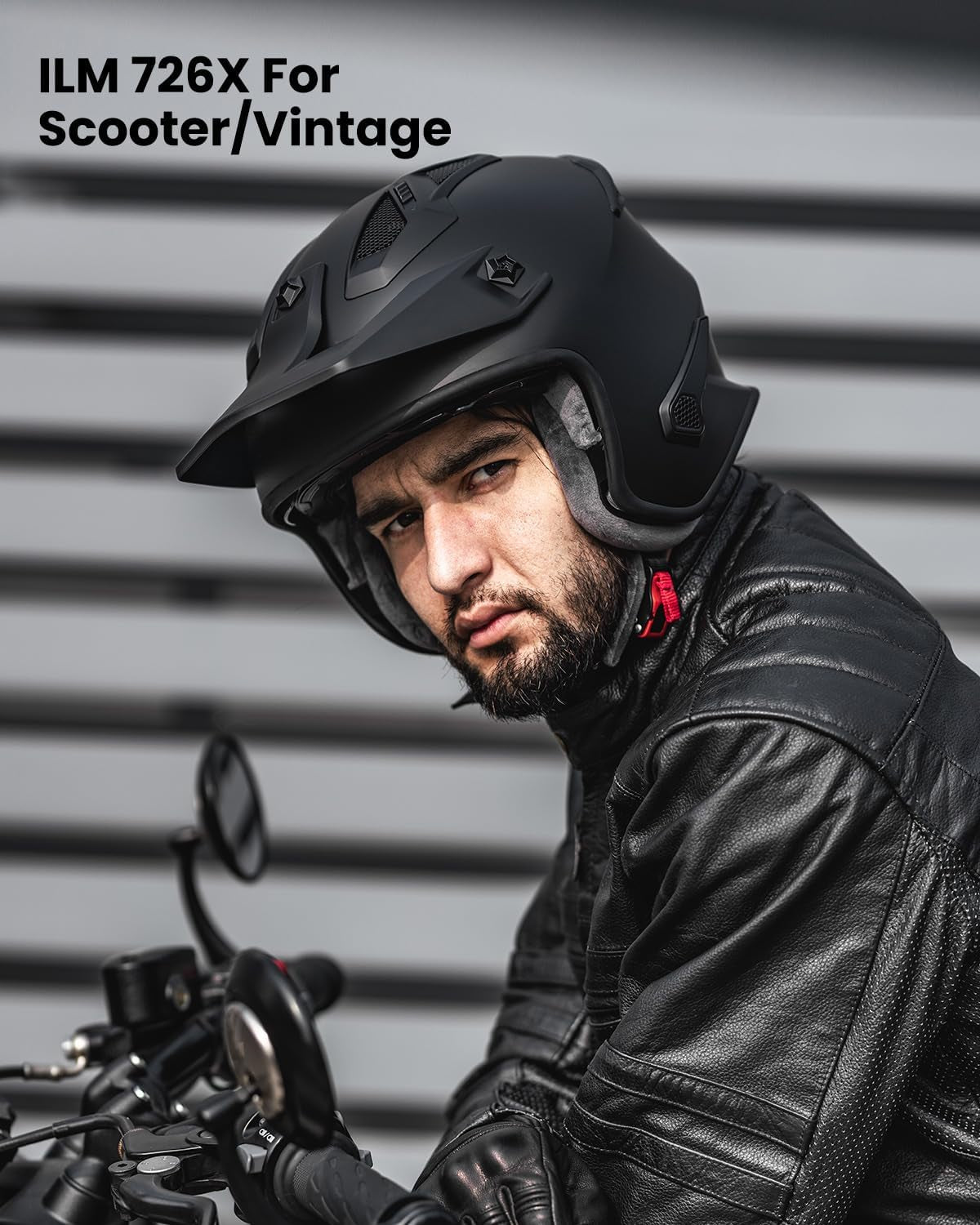 Open Face Motorcycle 3/4 Half Helmet for Moped ATV UTV Cruiser Scooter Dirt Bike Motocross DOT ECE Model 726X