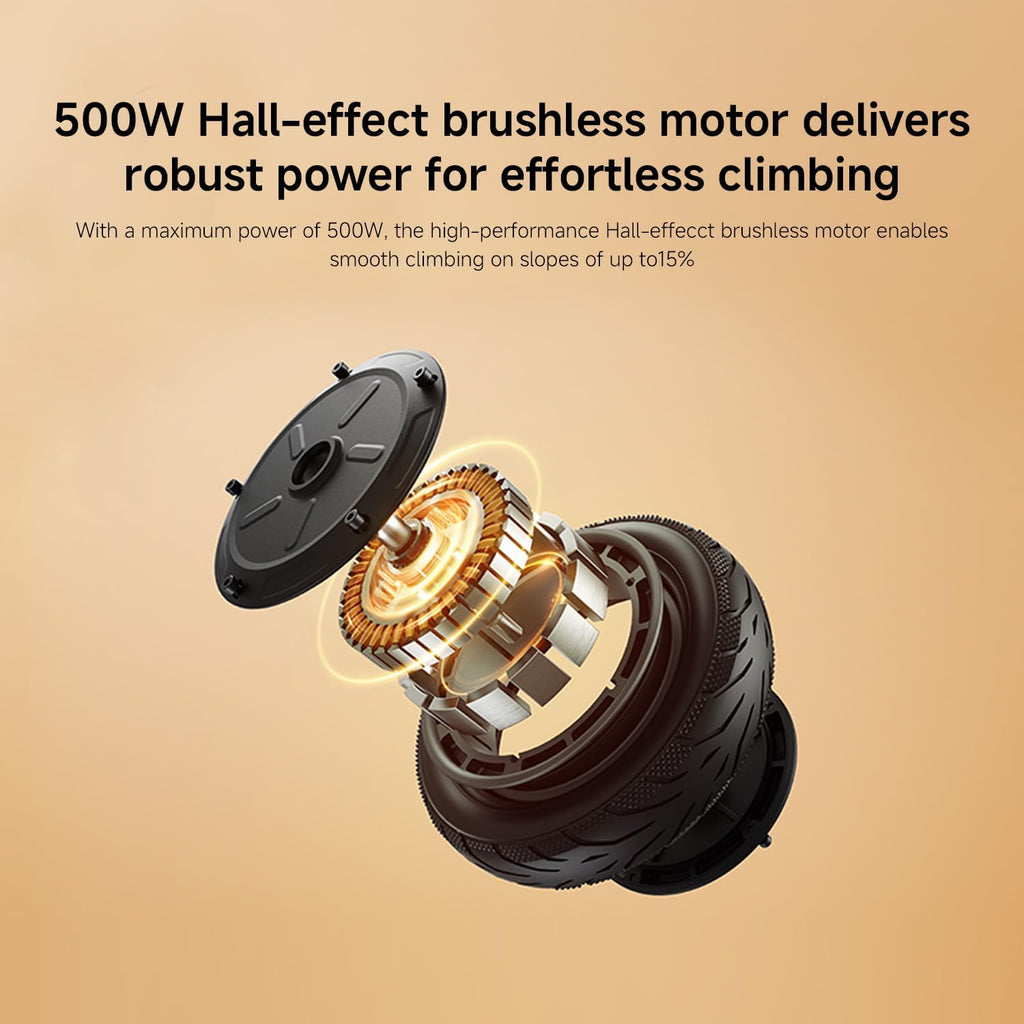 Electric Scooter 6 Lite 10 Inch Pneumatic Tire Folding Scooter, 500W Peak Motor, 25Km Range, 25Km/H Max Speed, Dual Brake, Ipx4 Waterproof, 3 Seconds Fold, Ideal for Urban Commute