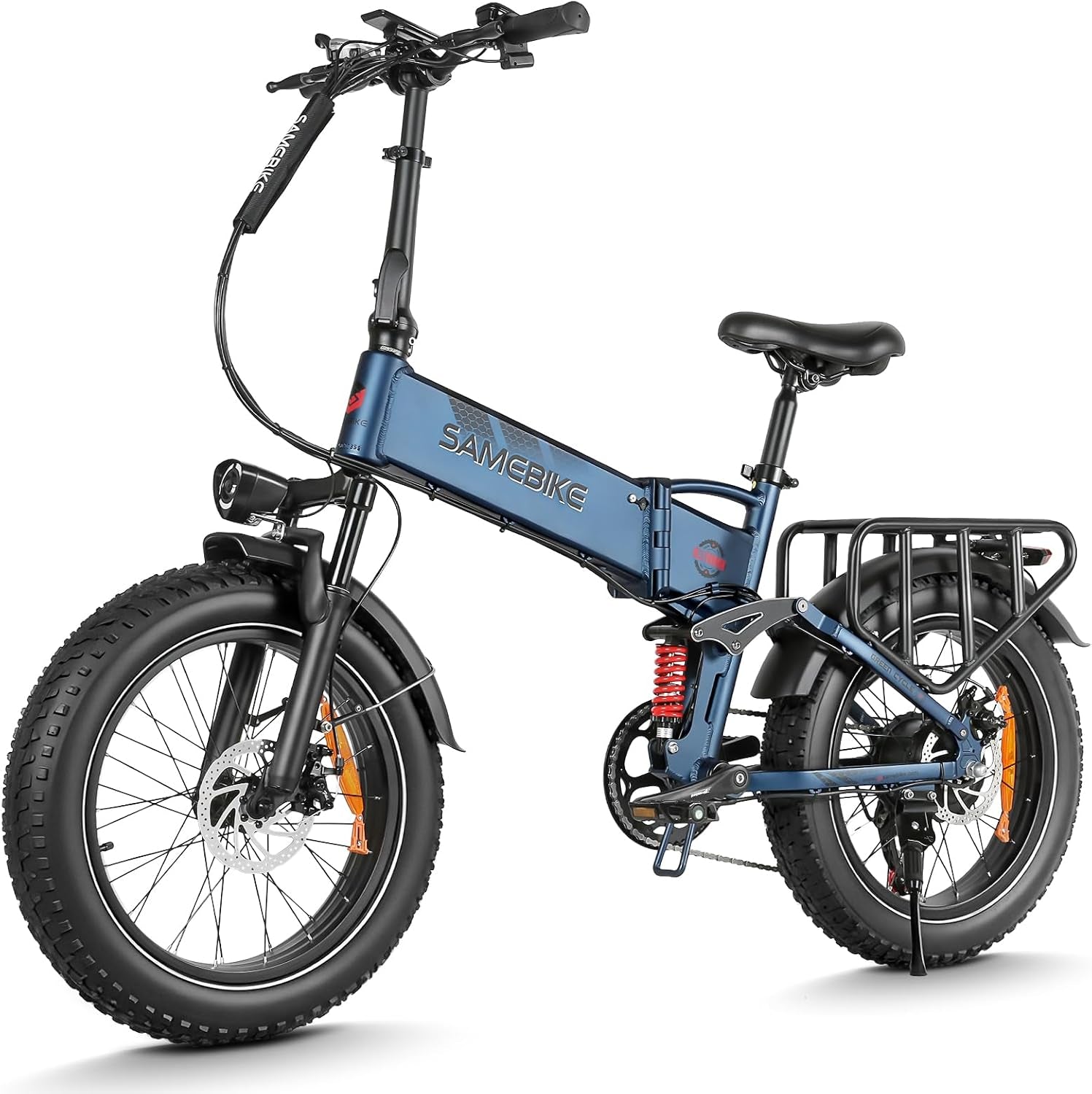 Electric Bike for Adults, Removable 48V 15AH Battery, E-Bike Range 45-100 KM, 20"*4.0 Fat Tire Folding Mountain Bikes with 7 Speeds, 20 Inch Electric Bicycle