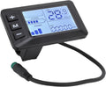 Electric Bike LCD Display, 5 Pin Electric LCD Display Meter Speedometer with Waterproof Connector, Ebike LCD Display Control Panel Screen, E Bike Scooter Parts