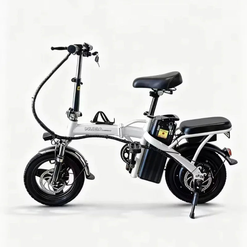 2026 Small E-Bike, 14-Inch 400W 48V 40AH Lithium Battery Adult Electric Bike, High Carbon Steel Frame Foldable Electric Bicycle