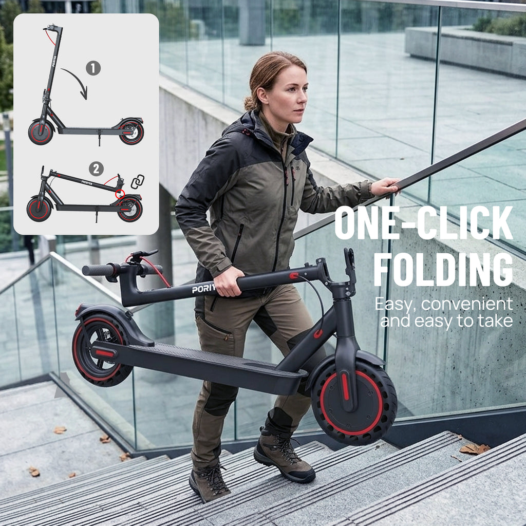 PORIYA 900W 40KM/H 50KM Portable Electric Scooter Adult Foldable Travel E-Bike