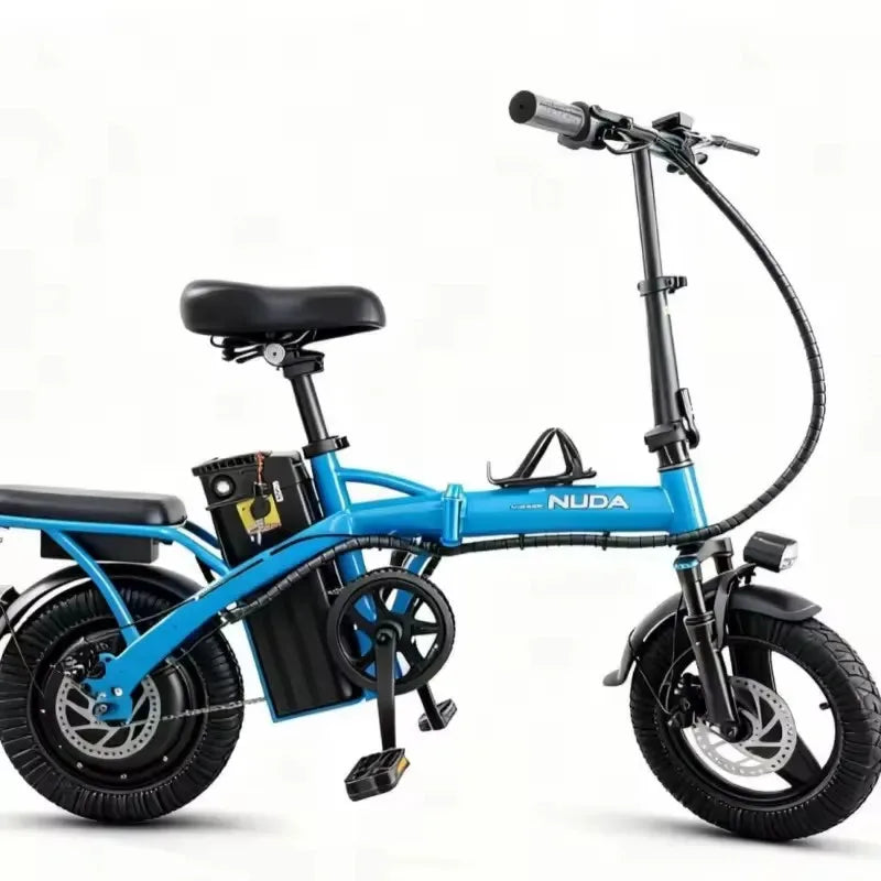 2026 Small E-Bike, 14-Inch 400W 48V 40AH Lithium Battery Adult Electric Bike, High Carbon Steel Frame Foldable Electric Bicycle