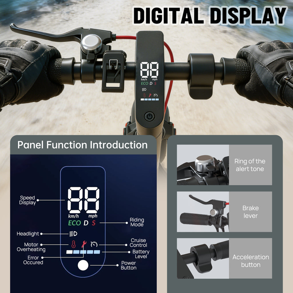 PORIYA 900W 40KM/H 50KM Portable Electric Scooter Adult Foldable Travel E-Bike