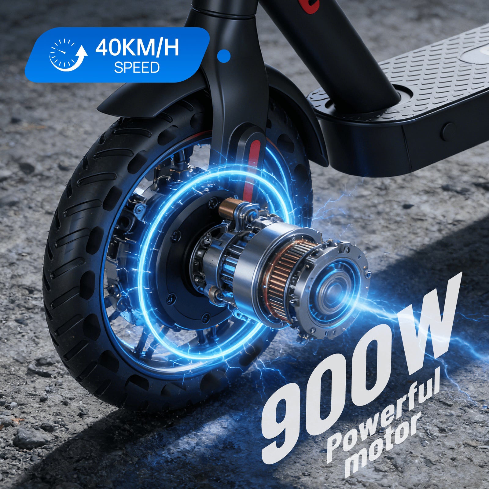 PORIYA 900W 40KM/H 50KM Portable Electric Scooter Adult Foldable Travel E-Bike