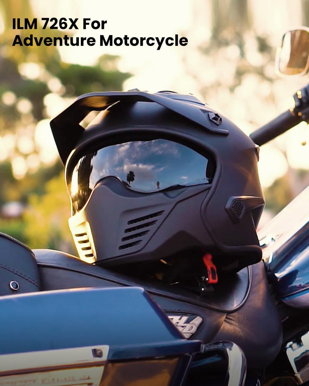 Open Face Motorcycle 3/4 Half Helmet for Moped ATV UTV Cruiser Scooter Dirt Bike Motocross DOT ECE Model 726X
