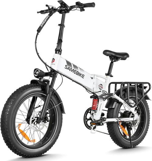 Electric Bike for Adults, Removable 48V 15AH Battery, E-Bike Range 45-100 KM, 20"*4.0 Fat Tire Folding Mountain Bikes with 7 Speeds, 20 Inch Electric Bicycle