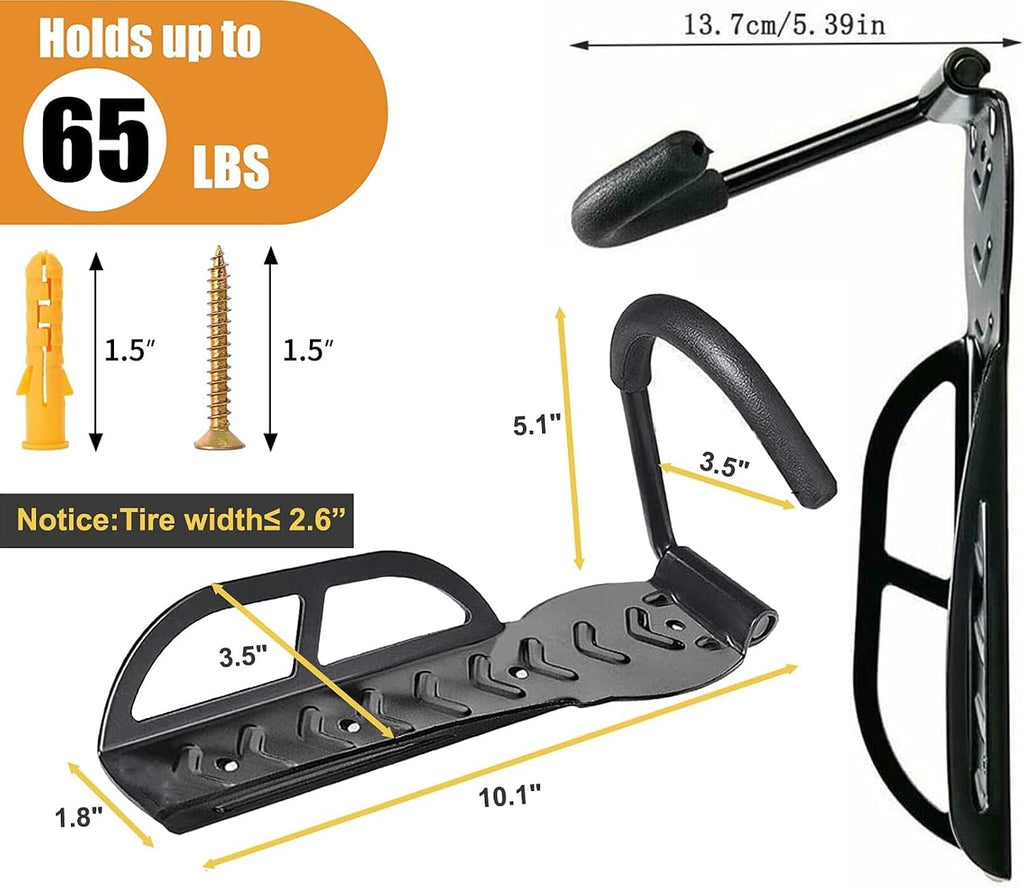 Eletric Scooter Rack Wall Mount,Scooter Hangers for Indoor,Garage,Shed, Vertical Hook Holder for Bike,Electric Scooter,Kid Scooter, Heavy Duty Holds up to 60 Lbs