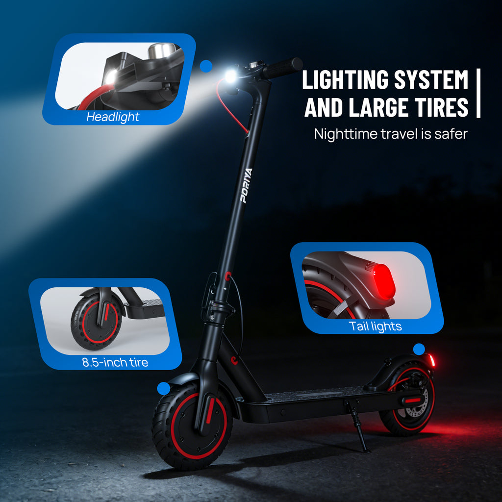 PORIYA 900W 40KM/H 50KM Portable Electric Scooter Adult Foldable Travel E-Bike