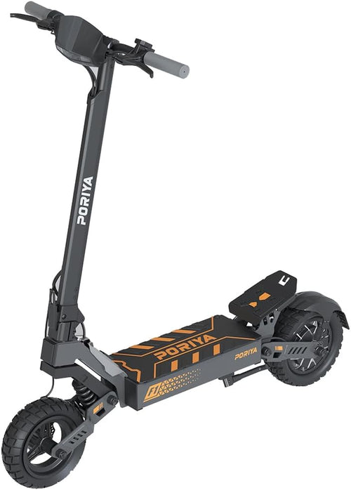 11" Pneumatic Tire Off-Road Scooter, Dual Suspension, Dual Disc Brake, LCD Display, 3 Speed Modes, 120KG Load, UL2272 Certified